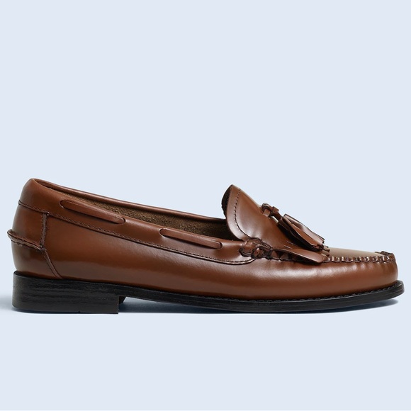 Madewell X G.H.BASS Esther Kiltie Tassel Weejuns Loafers Cognac Brown Size 7.5 - Picture 2 of 12